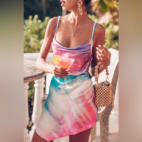 RETROFETE Silk Auris Dress Tie Dye - Picture 2 of 16